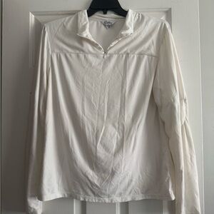 Lilly Pulitzer Women's Cream Long Sleeve Athletic Top